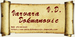 Varvara Dokmanović vizit kartica